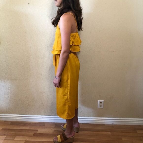 One Clothing Ruffle Sleeveless Crop Jumpsuit - Picture 3 of 12